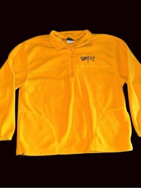 Vintage 90s AS Sports 1/4 Zip Fleece Iowa Hawkeyes Sweatshirt Size Large